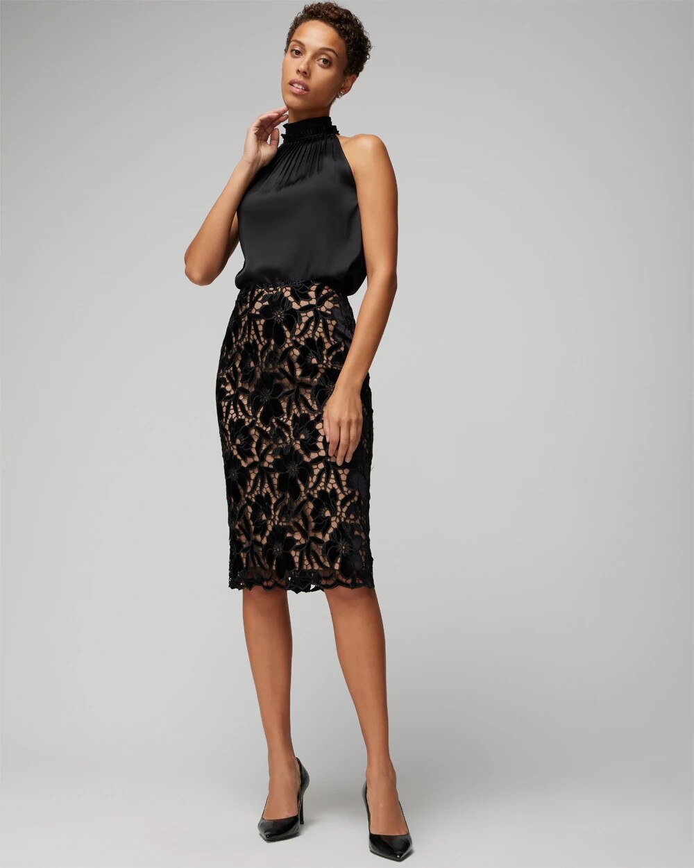 Lace Pencil Skirt